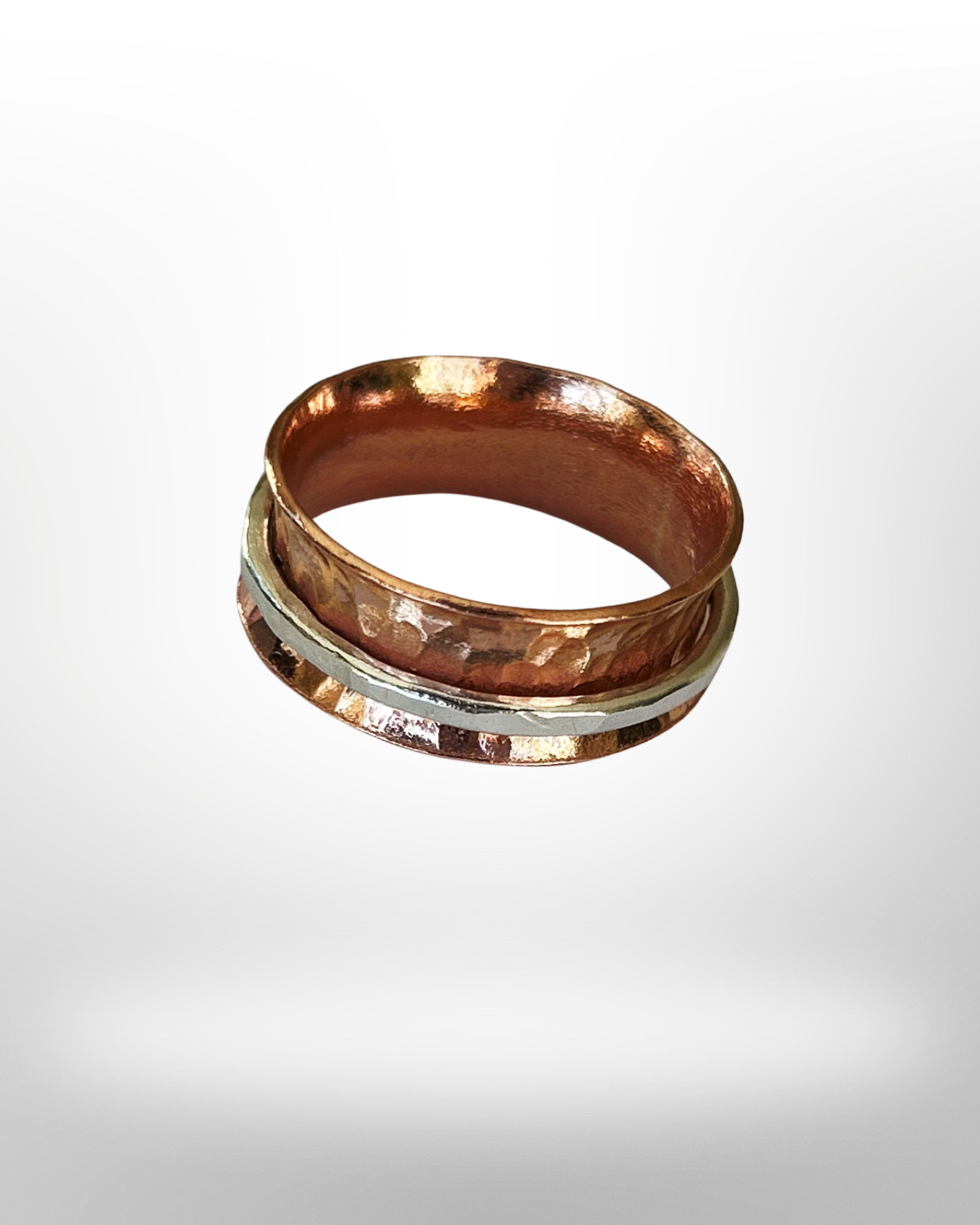 Copper with Silver Spinner - Silver Lines Jewellery