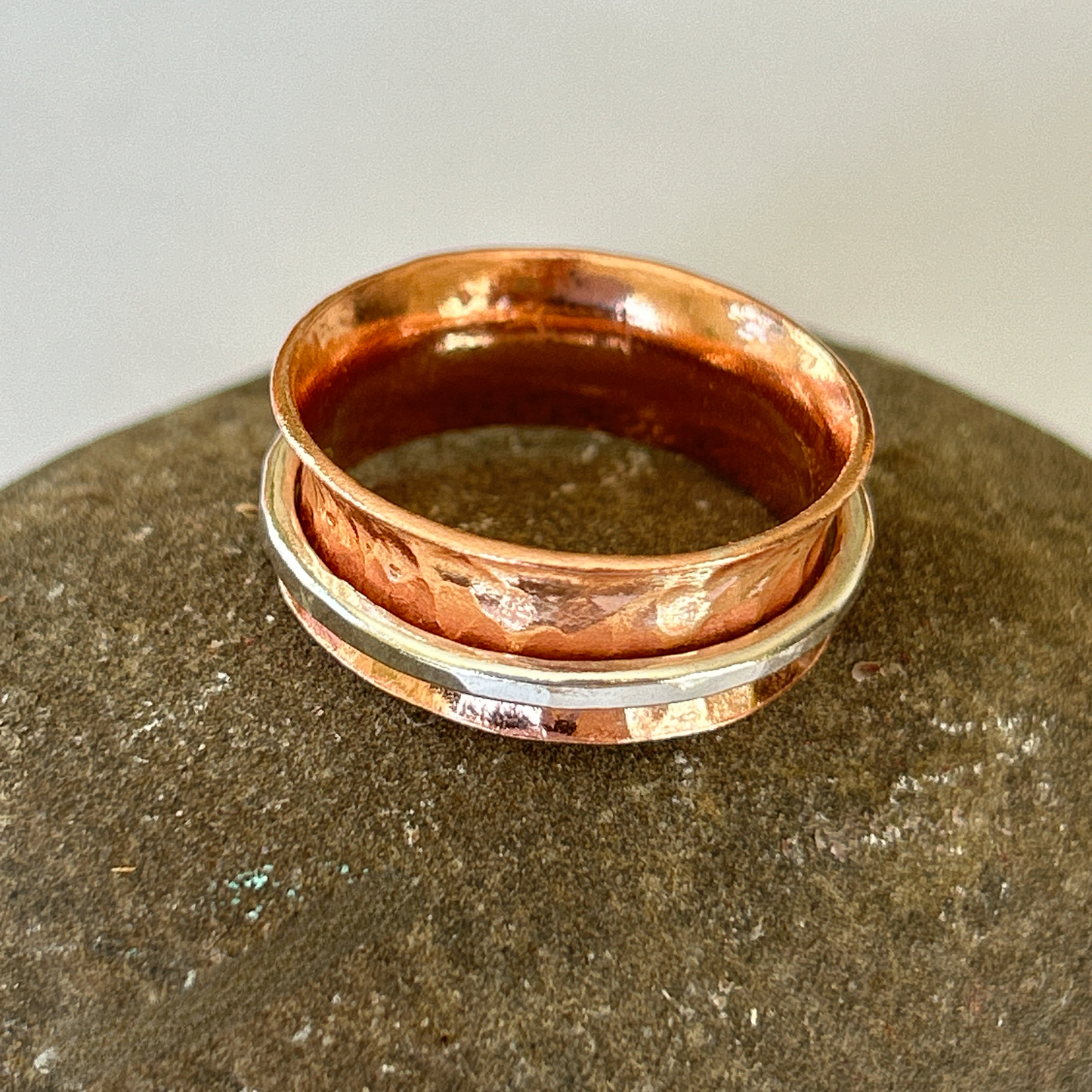 Copper with Silver Spinner - Silver Lines Jewellery