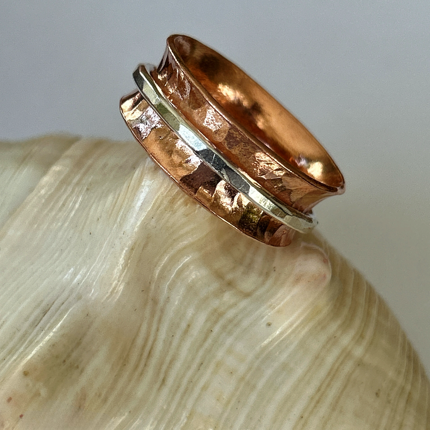 Copper with Silver Spinner - Silver Lines Jewellery