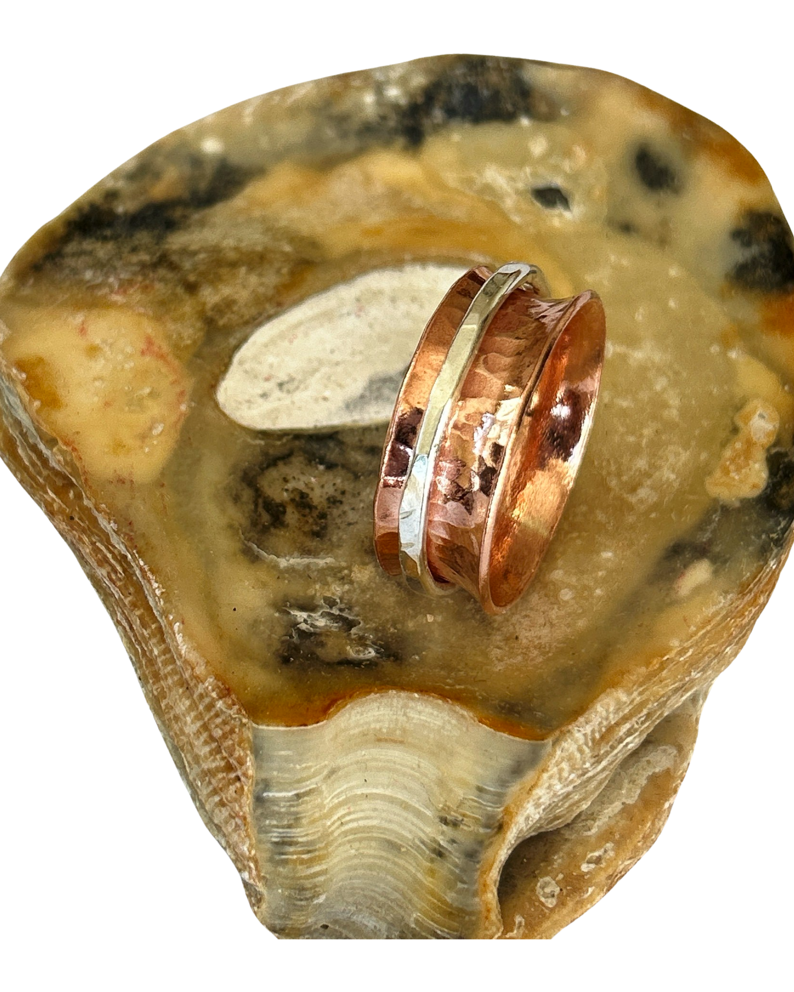 Copper with Silver Spinner - Silver Lines Jewellery