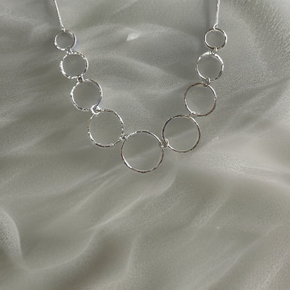 Silver Hoop Chain Necklace - Silver Lines Jewellery