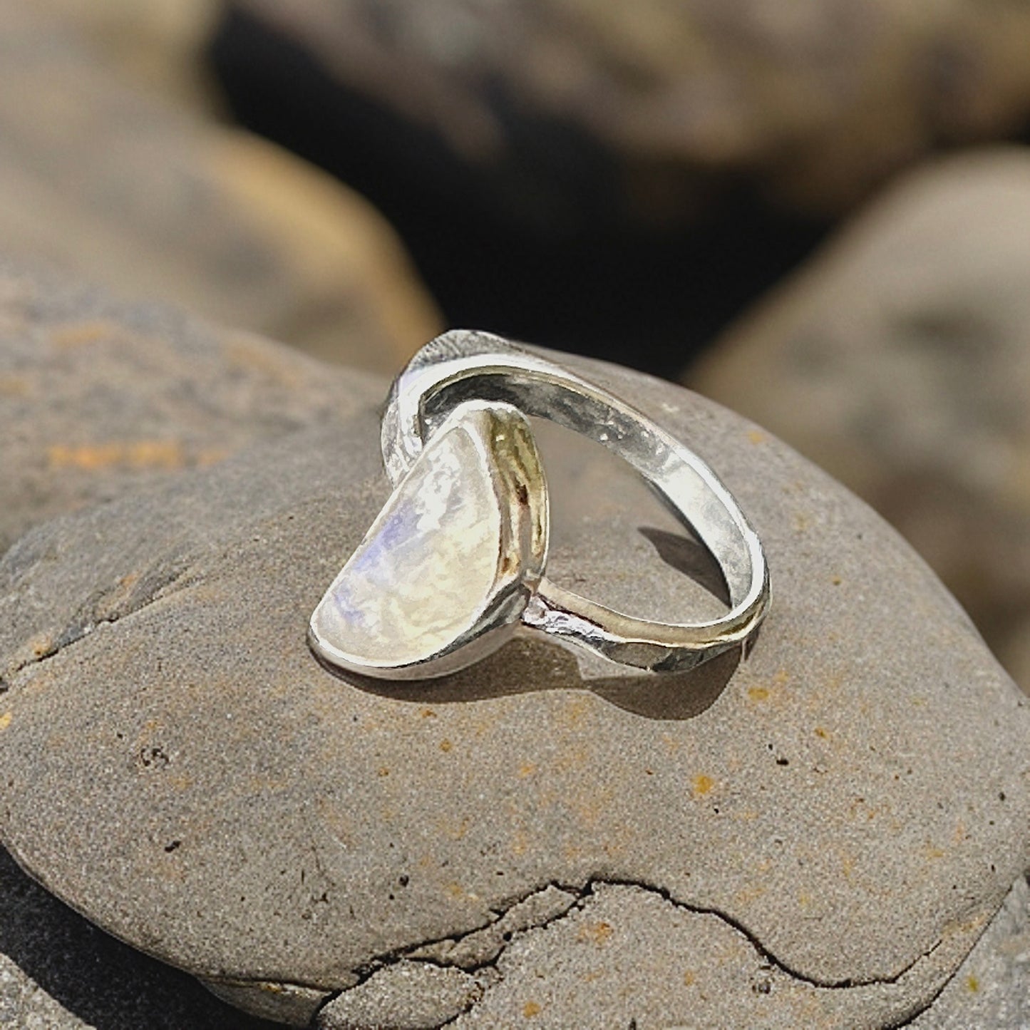 Moonstone Ring - Silver Lines Jewellery