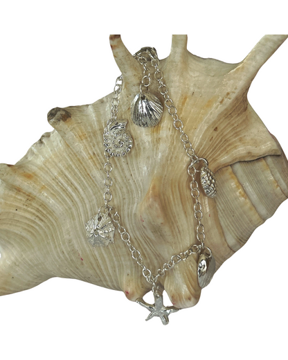 Fine Silver Ocean Charm Bracelet - Silver Lines Jewellery