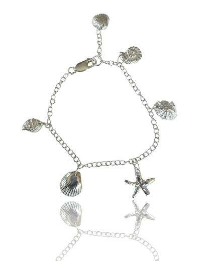 Fine Silver Ocean Charm Bracelet - Silver Lines Jewellery