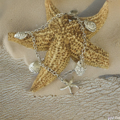 Fine Silver Ocean Charm Bracelet - Silver Lines Jewellery