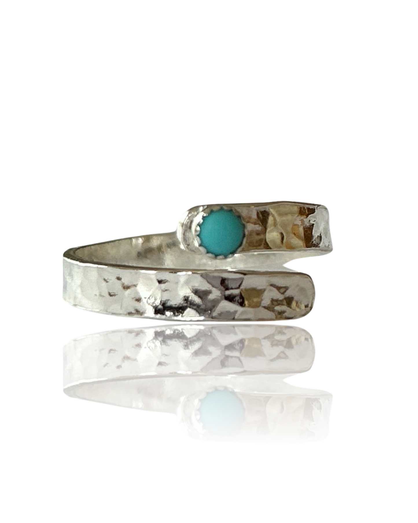 Turquoise Wrap Ring - Silver Lines Jewellery