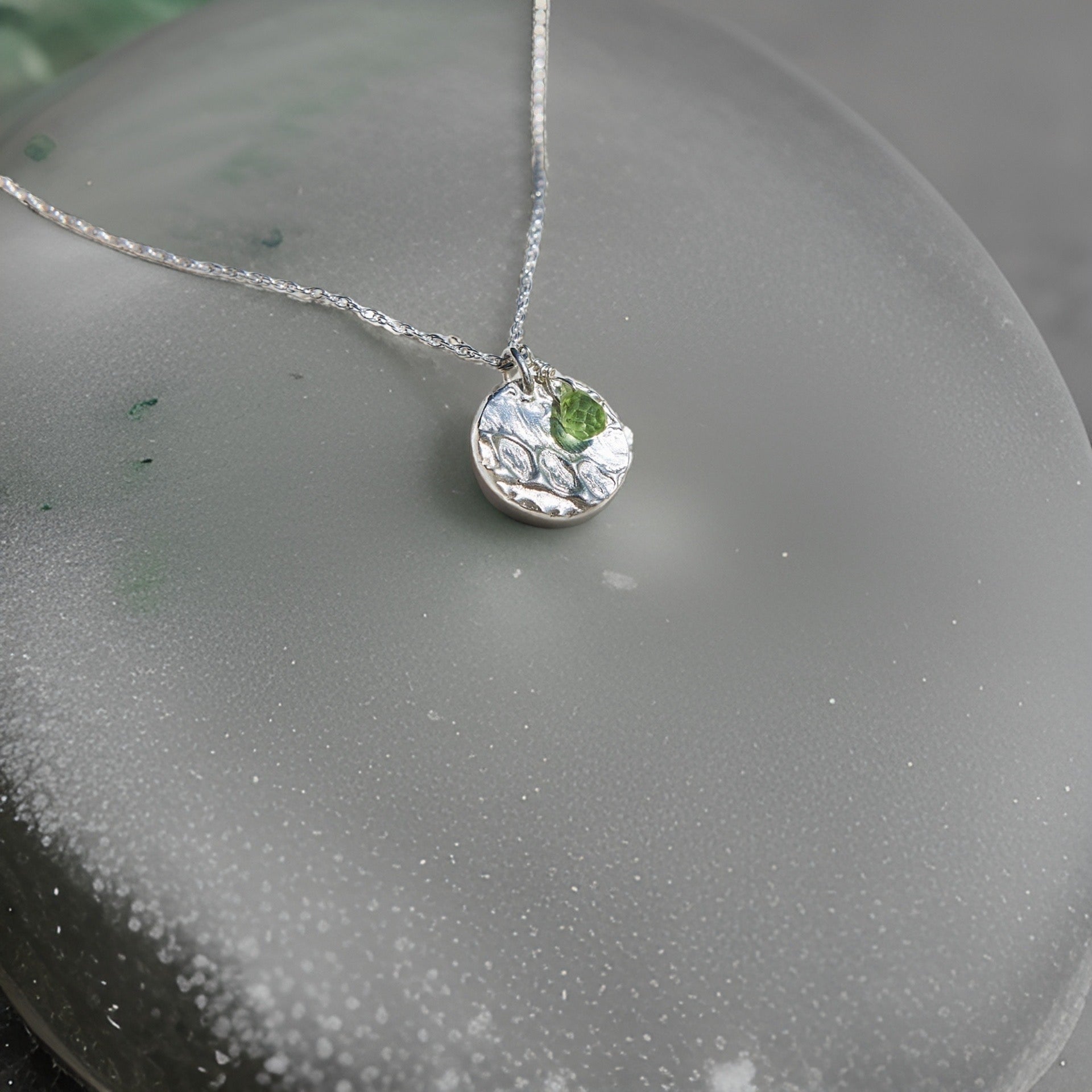 Garnet Birthstone Necklace - Silver Lines Jewellery