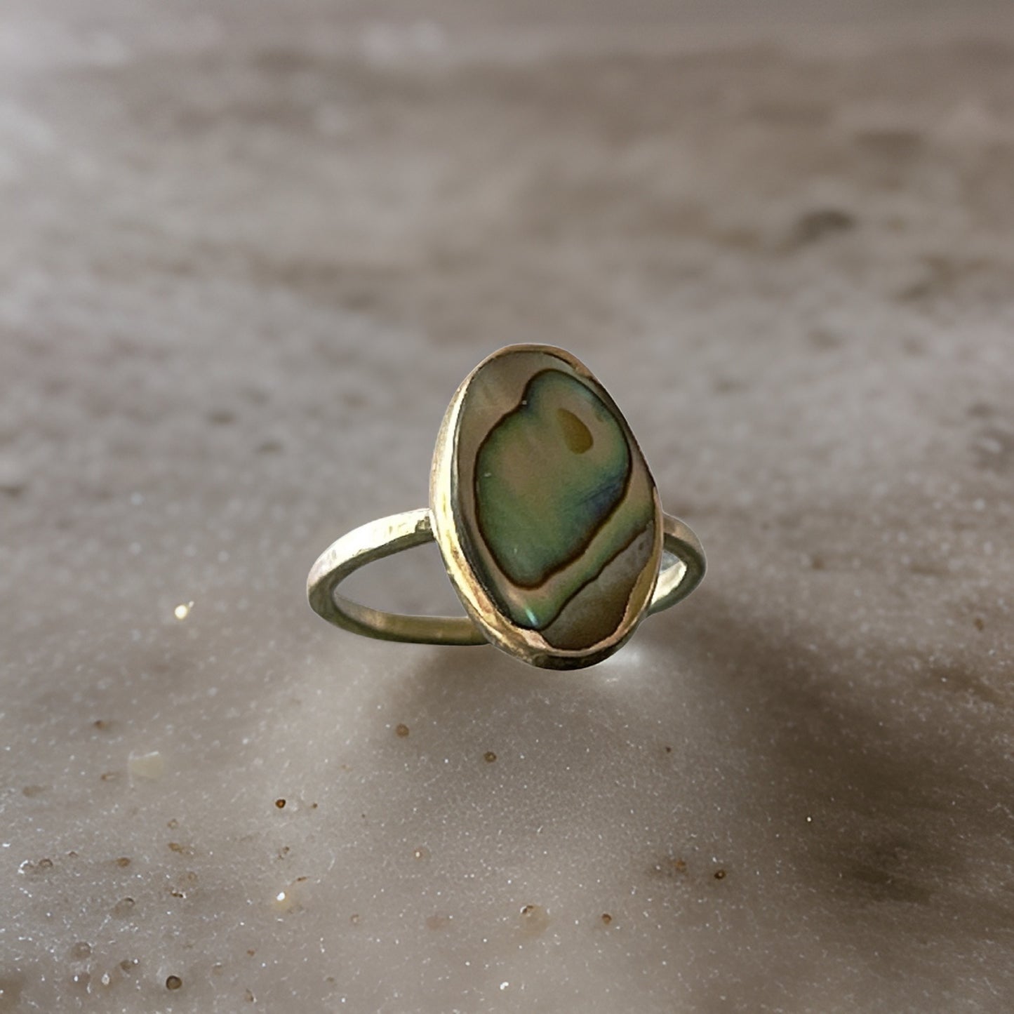 Silver Paua Shell Ring - Silver Lines Jewellery