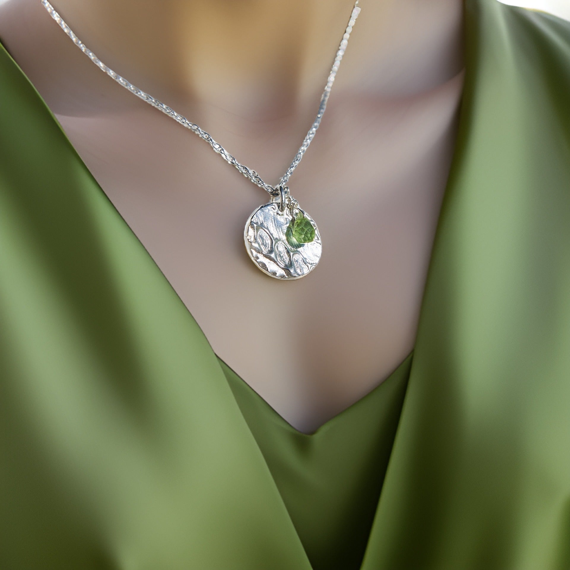 Garnet Birthstone Necklace - Silver Lines Jewellery