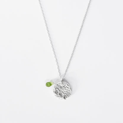 Silver Birthstone Necklace Peridot - Silver Lines Jewellery