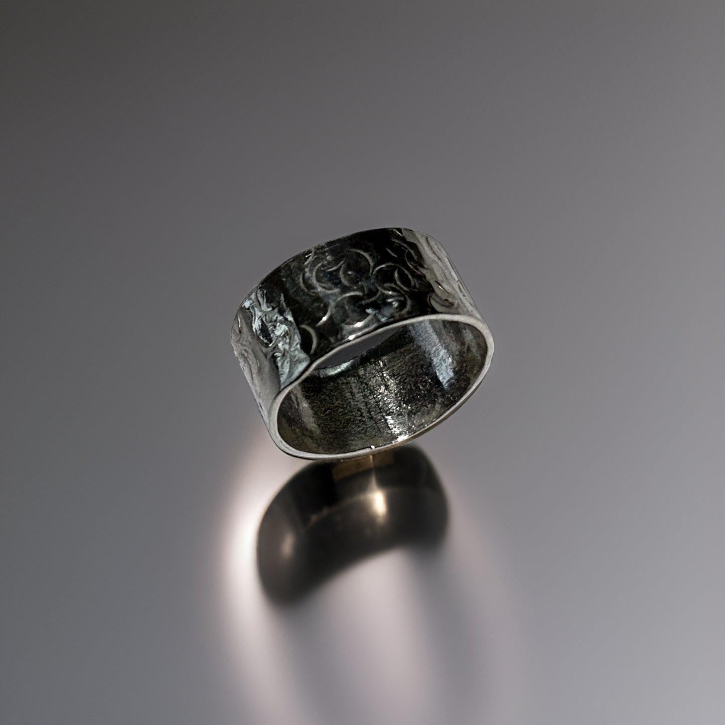 Silver Wide Band Ring - Silver Lines Jewellery