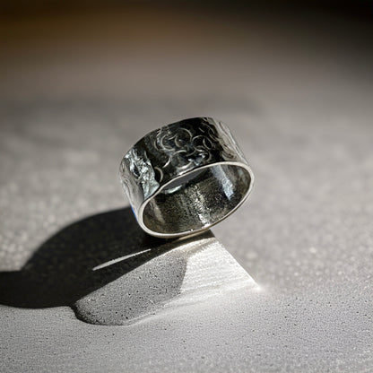 Silver Wide Band Ring - Silver Lines Jewellery