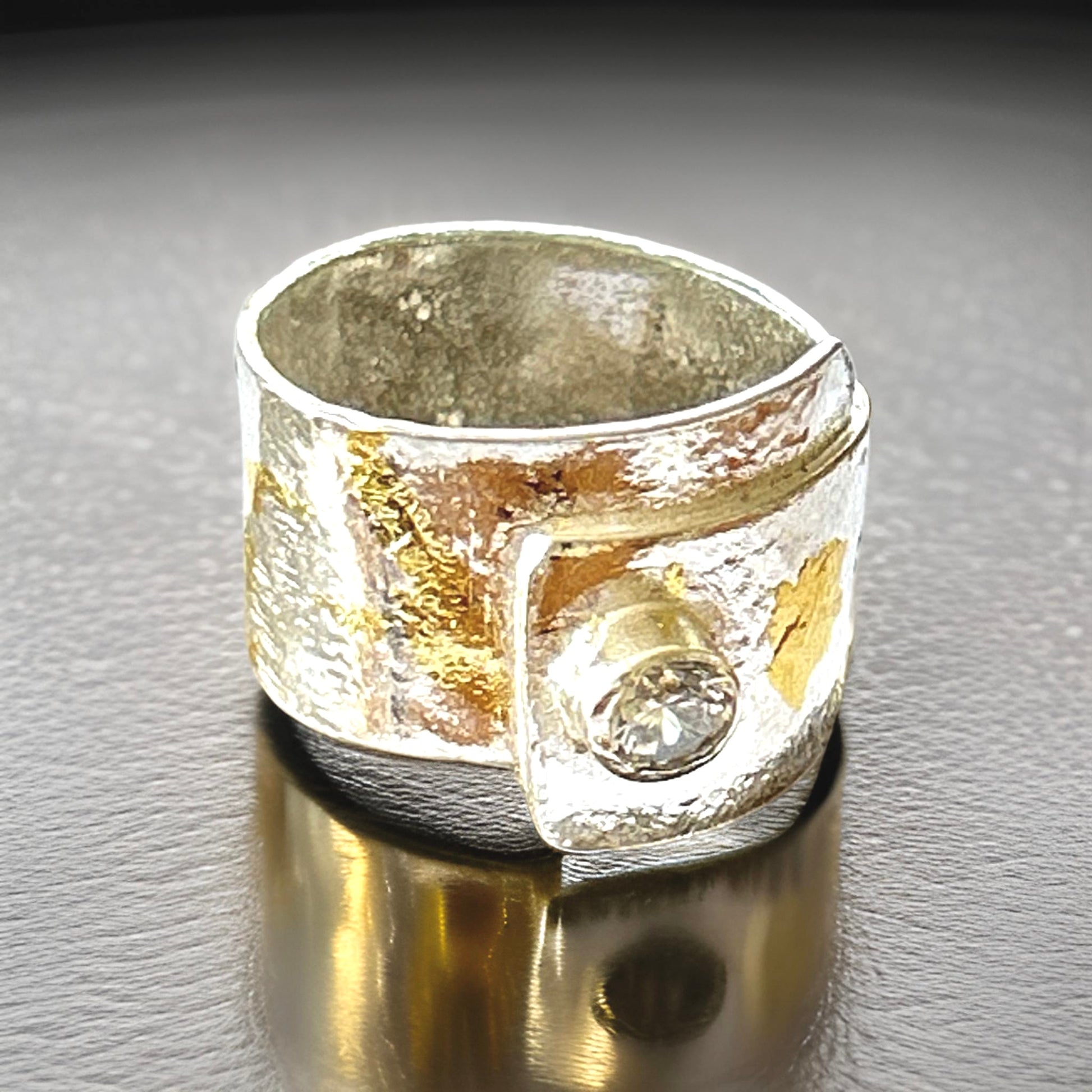 Mystical Silver And Gold Wrap Ring - Silver Lines Jewellery