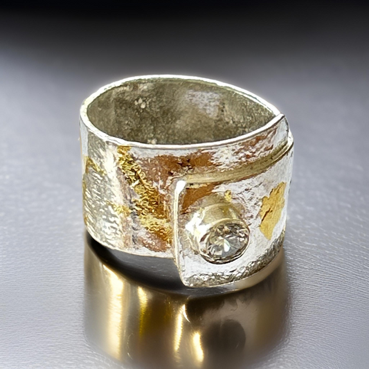 Mystical Silver And Gold Wrap Ring - Silver Lines Jewellery