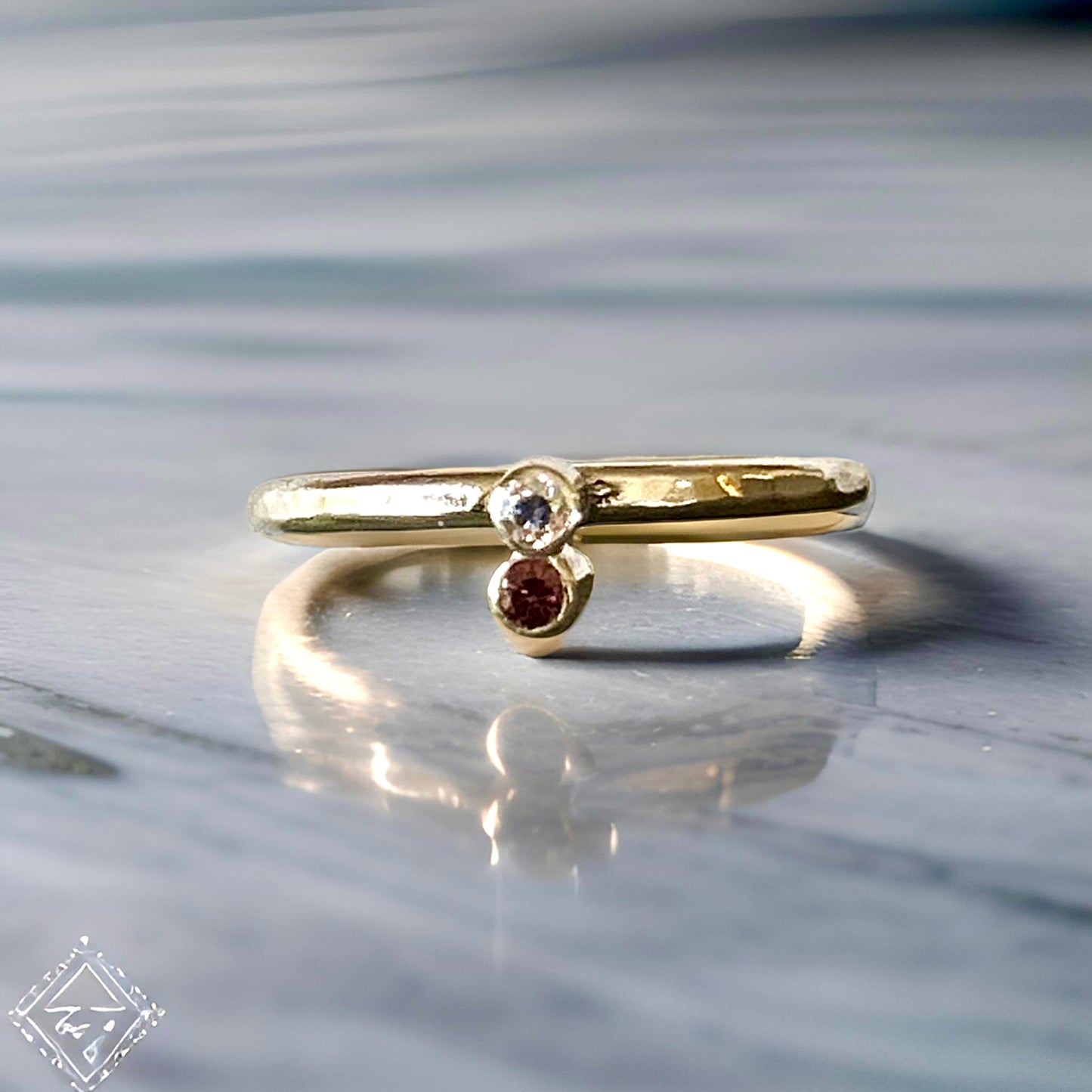 Minimalist Silver Ring With Cubic Zirconia - Silver Lines Jewellery