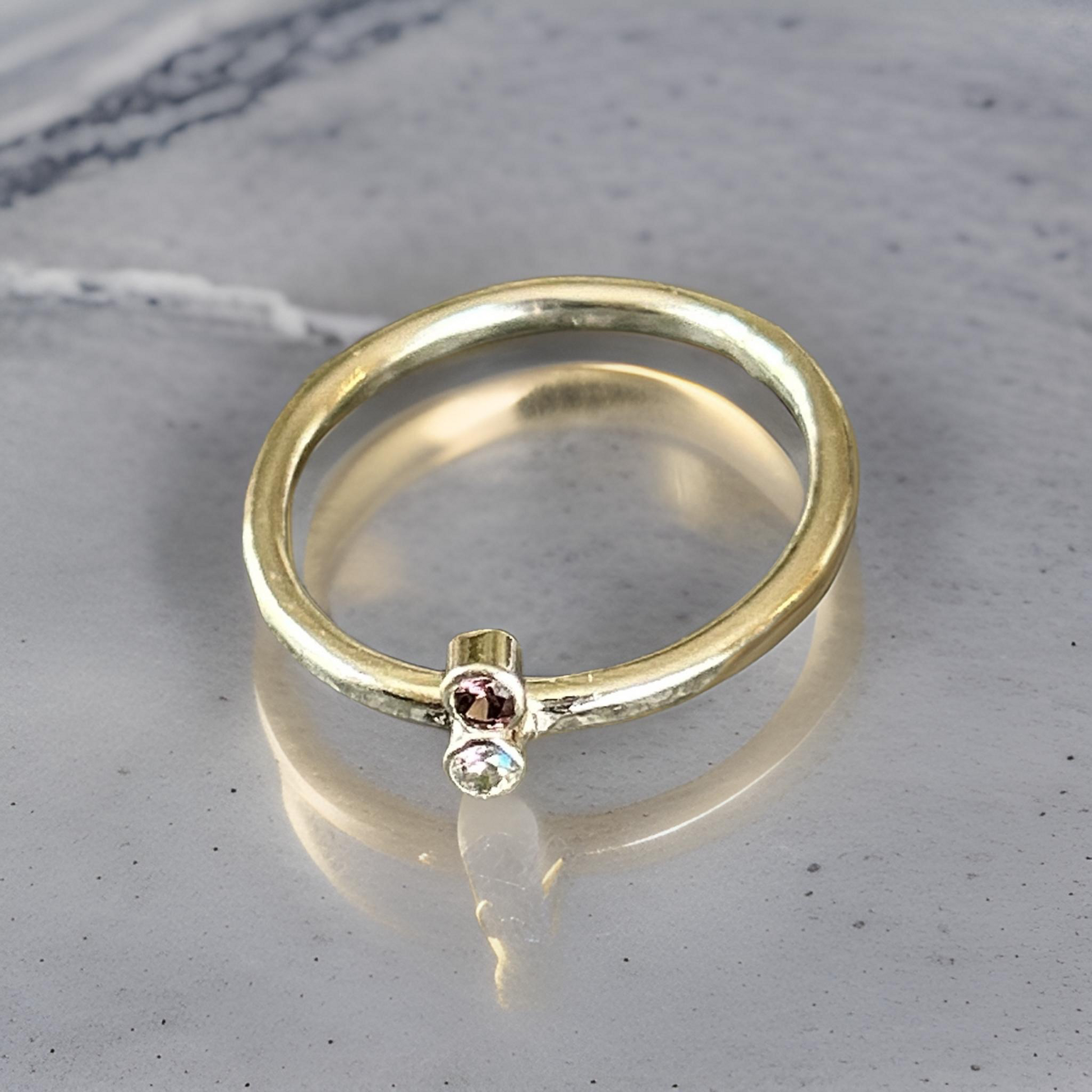Minimalist Silver Ring With Cubic Zirconia - Silver Lines Jewellery