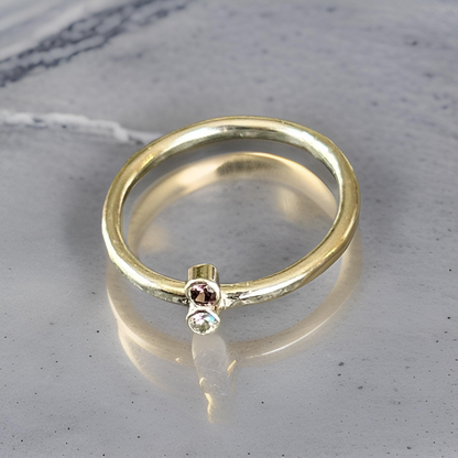 Minimalist Silver Ring With Cubic Zirconia - Silver Lines Jewellery