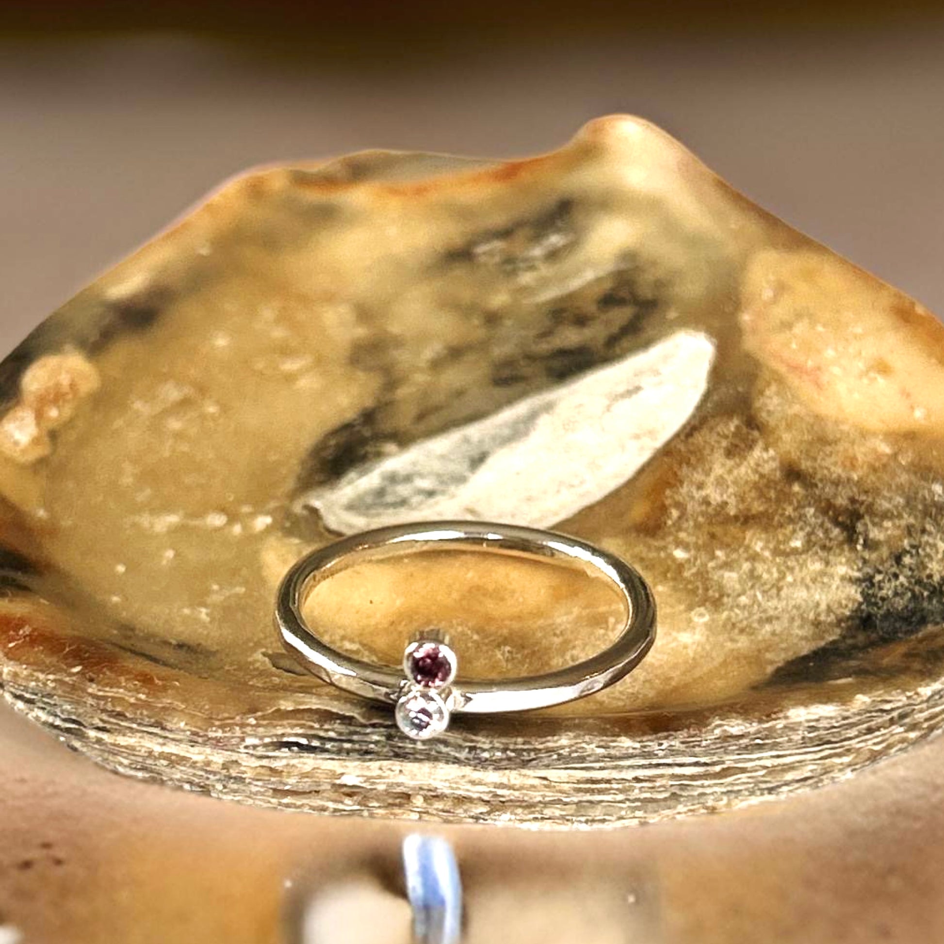 Minimalist Silver Ring With Cubic Zirconia - Silver Lines Jewellery