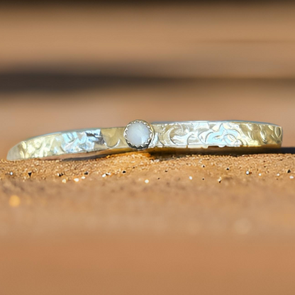 Silver Garnet Birthstone Bangles - Silver Lines Jewellery