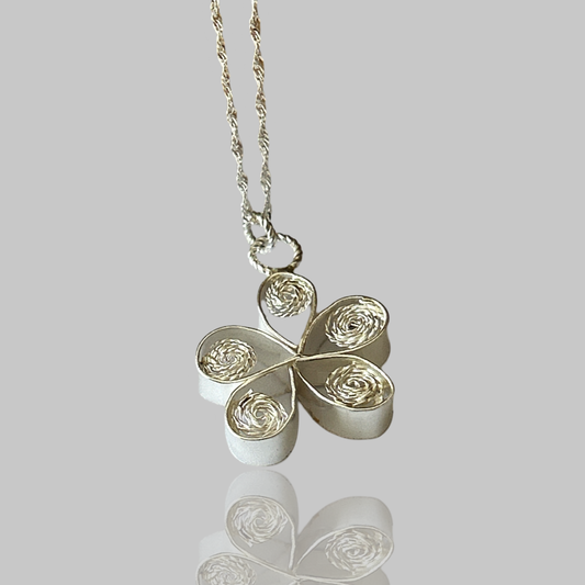 Silver Flower Filigree Necklace - Silver Lines Jewellery