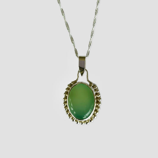 Granulated Chalcedony Silver Necklace - Silver Lines Jewellery