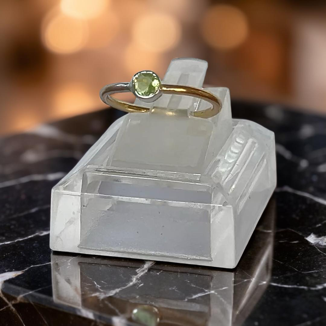 Solara Gold Peridot Stacking Ring - SilverLines Jewellery