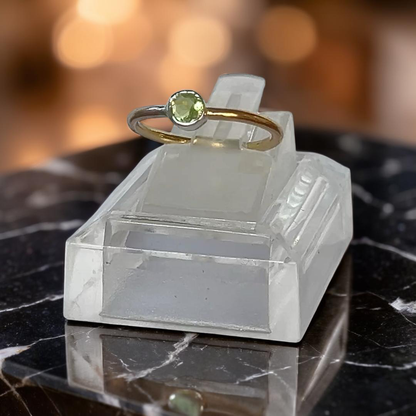 Solara Gold Peridot Stacking Ring - SilverLines Jewellery