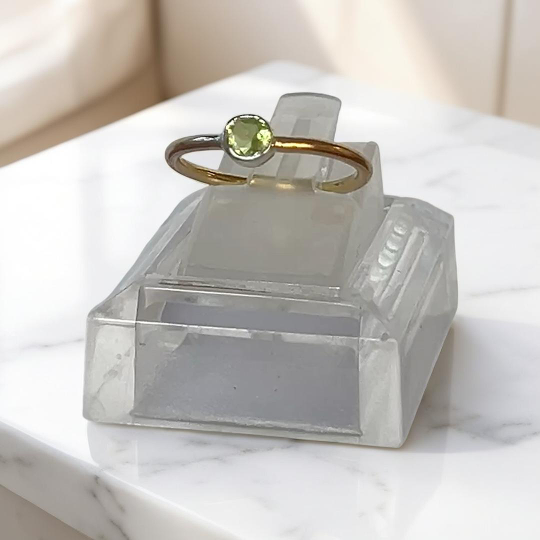 Solara Gold Peridot Stacking Ring - SilverLines Jewellery