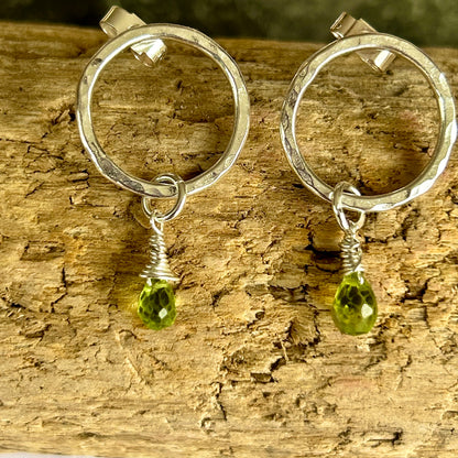 Peridot Earrings - Silver Lines Jewellery