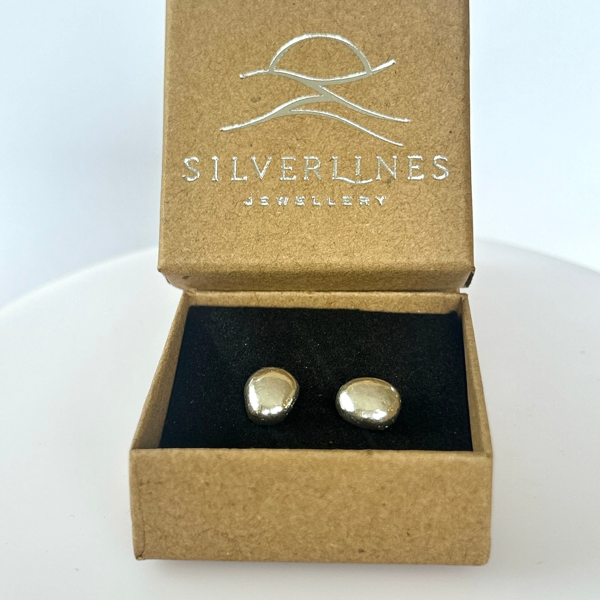 Silver Organic Studs - Silver Lines Jewellery