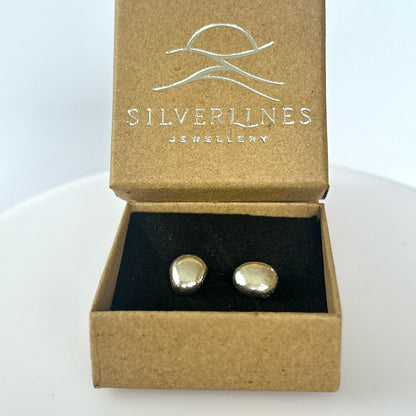 Silver Organic Studs - Silver Lines Jewellery