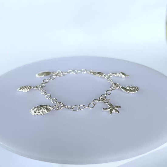 Fine Silver Ocean Charm Bracelet - Silver Lines Jewellery