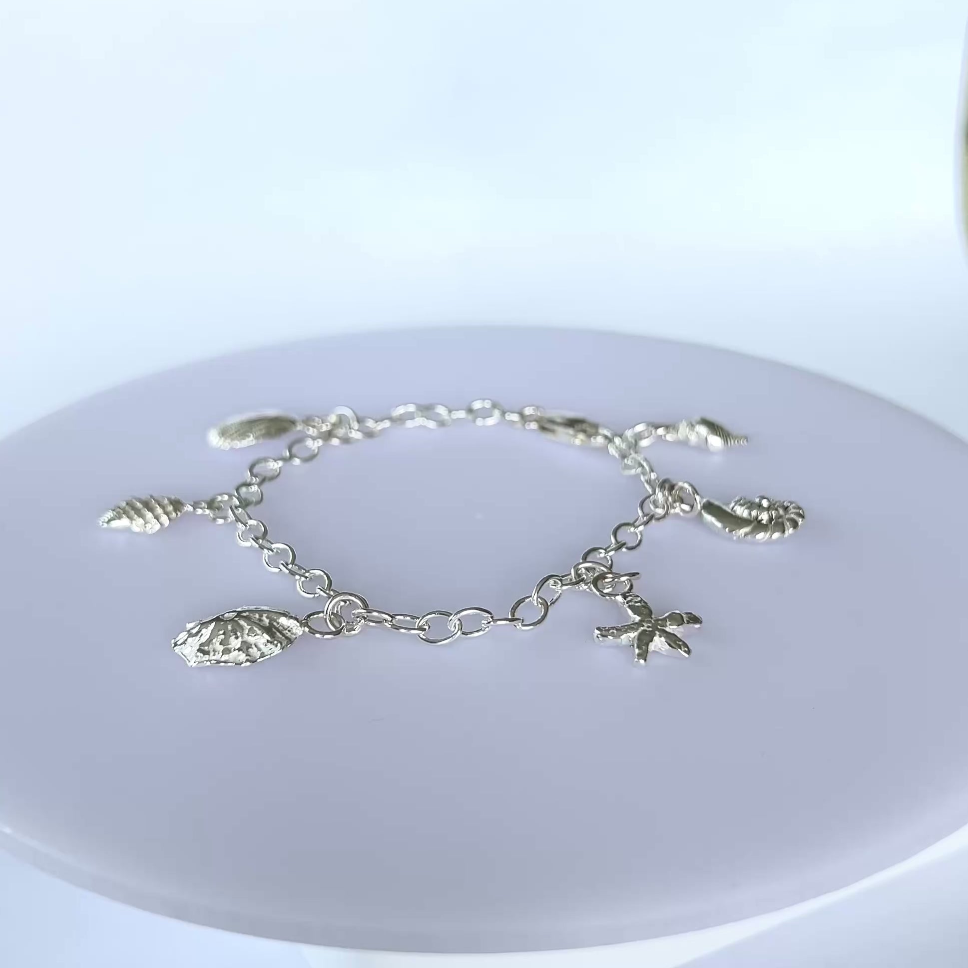 Fine Silver Ocean Charm Bracelet - Silver Lines Jewellery