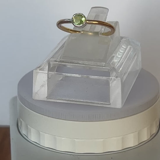 Solara Gold Peridot Stacking Ring - SilverLines Jewellery