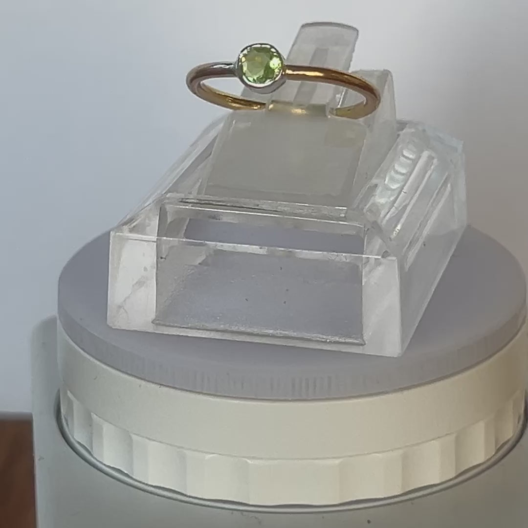 Solara Gold Peridot Stacking Ring - SilverLines Jewellery