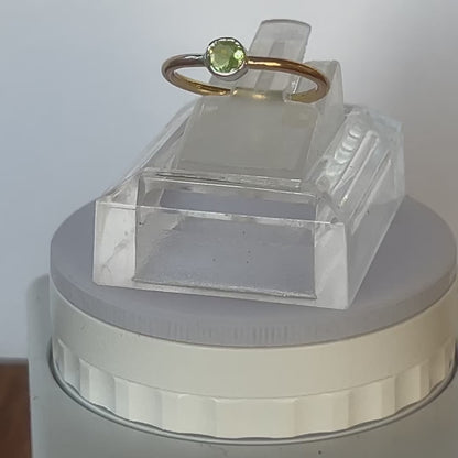 Solara Gold Peridot Stacking Ring - SilverLines Jewellery