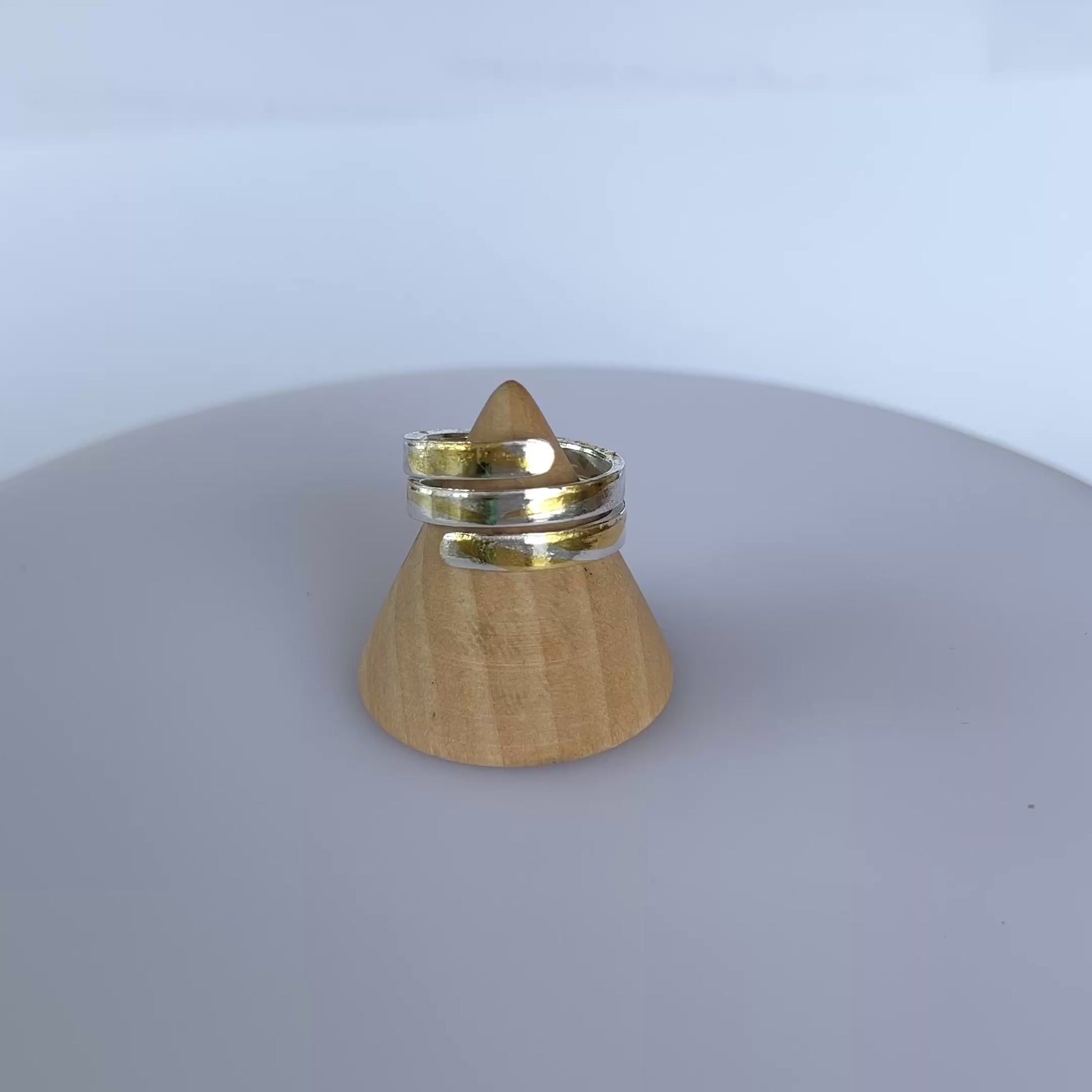 Keum Boo Silver And Gold Wrap Ring - SilverLines Jewellery