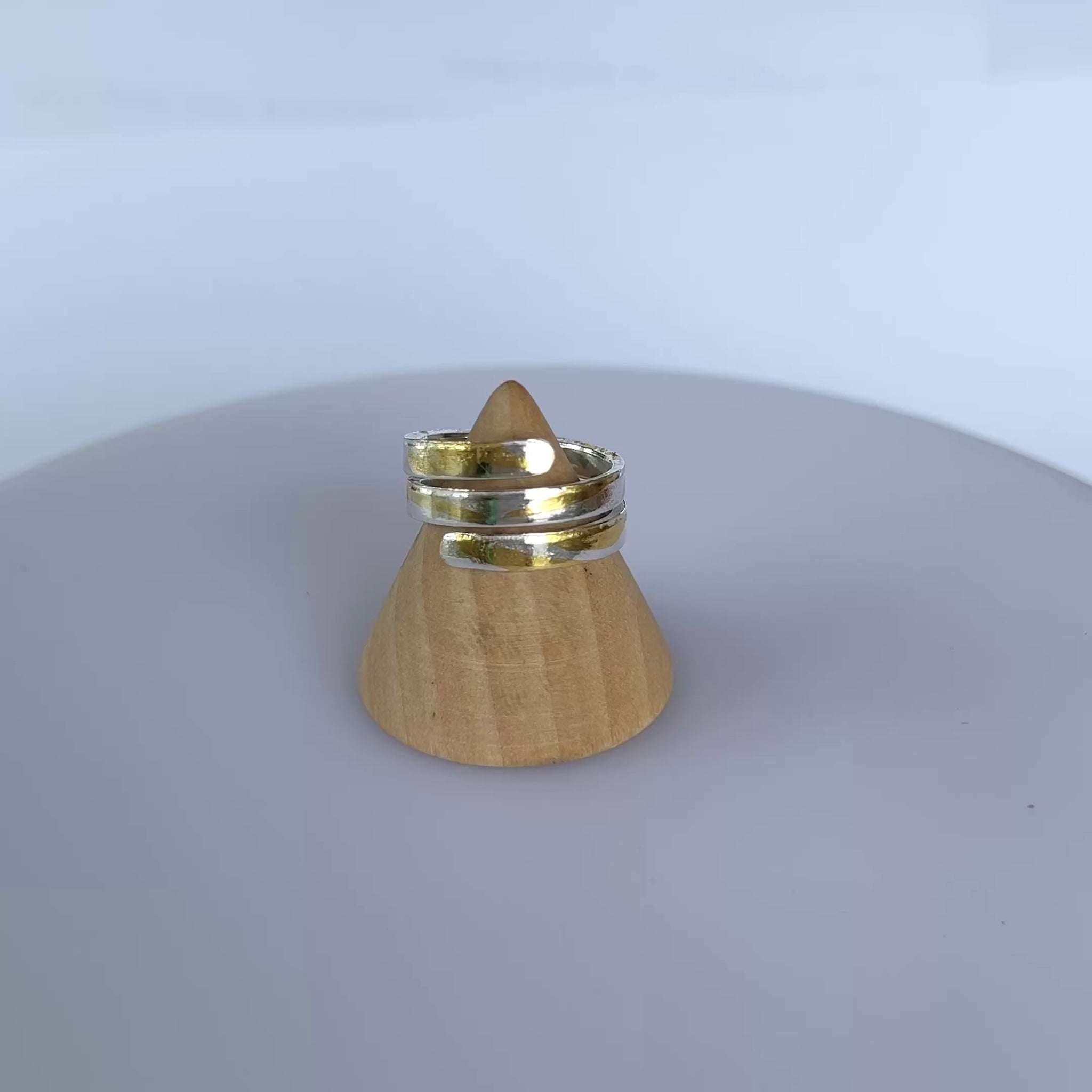 Keum Boo Silver And Gold Wrap Ring - SilverLines Jewellery