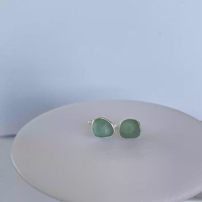 Ocean Sea Glass Cuff Links