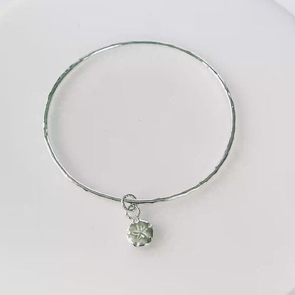 Coastal Sand Dollar Sterling Silver Bangle