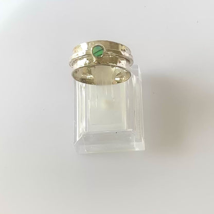 Silver Paua Shell Spinner Ring