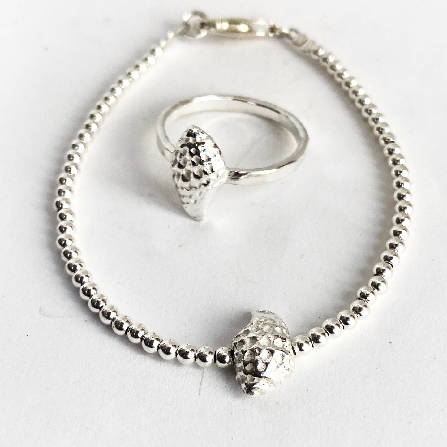 Silver Shell Anklet or Bracelet - Love Beach Beads