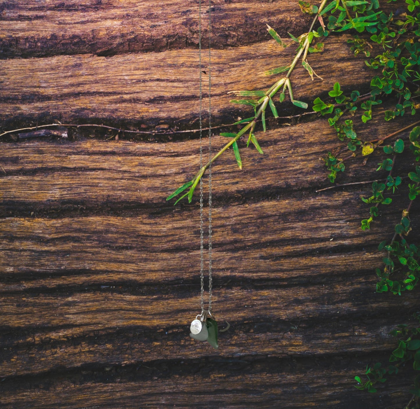 Sea Glass Cluster Necklace - Love Beach Beads