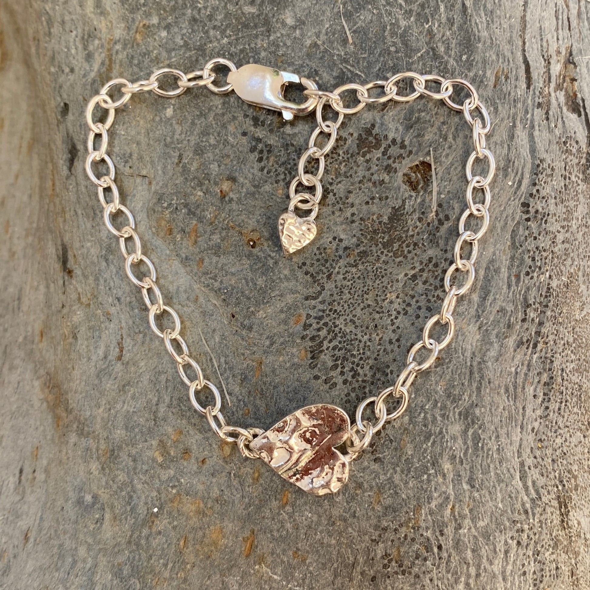 Friendship Silver Heart Bracelet - Love Beach Beads