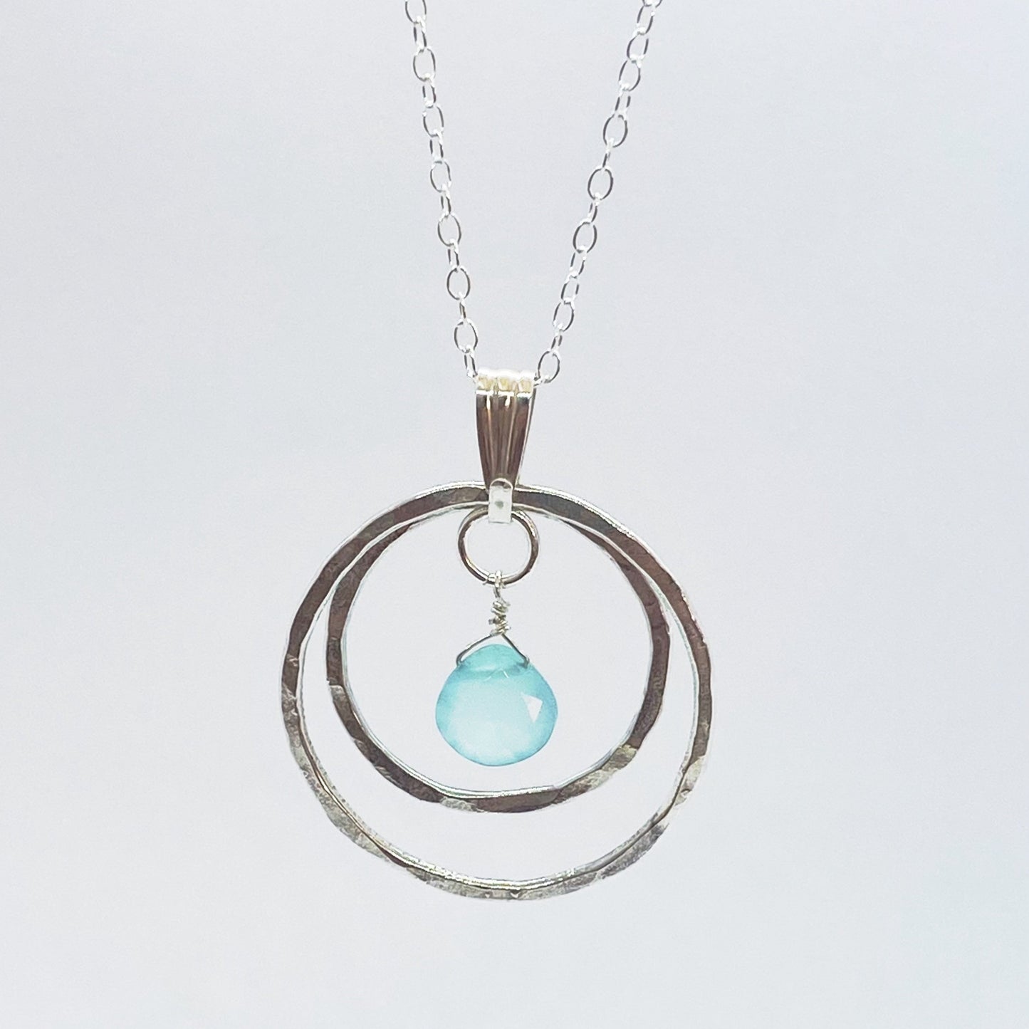 Pretty Hoop Chalcedony Necklace - Love Beach Beads