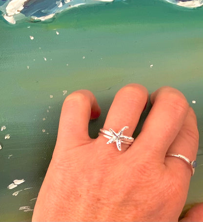 Starfish Silver Ring - SilerLines Jewellery