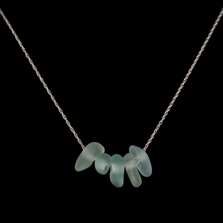 Sea Glass Droplet Necklace - Love Beach Beads