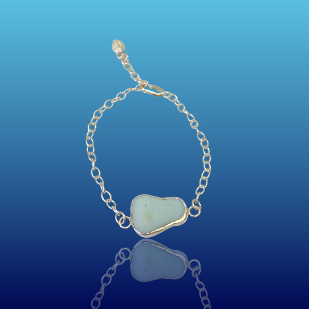 Sea Glass Bracelet Opaline - Love Beach Beads