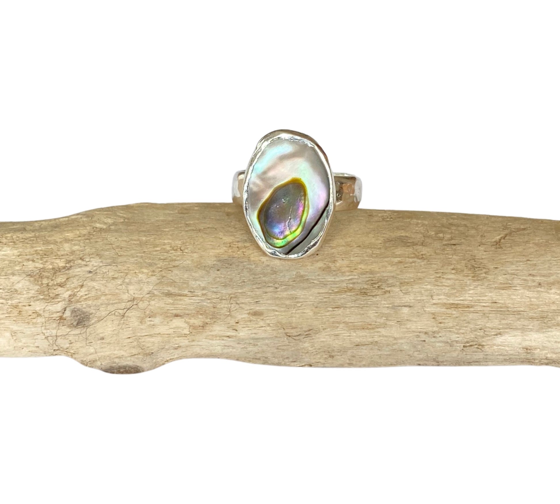 Paua Abalone Ring - Love Beach Beads