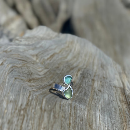 Sea Glass Wrap Ring - Love Beach Beads